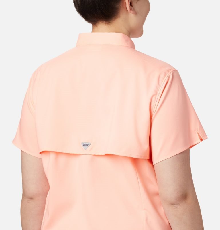 Women's Columbia PFG Tamiami II Short Sleeve Shirts Pink | Plus Size CA-Z3L5C